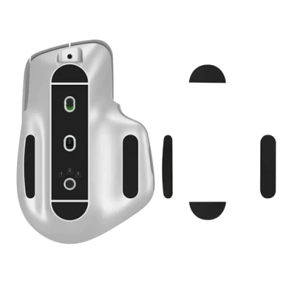 Abbildung von kwmobile Mouse Feet Sticker kompatibel mit Logitech MX Master 3 / 3S Ersatz Glider Mausfüße passgenau Maus Glides in Schwarz
