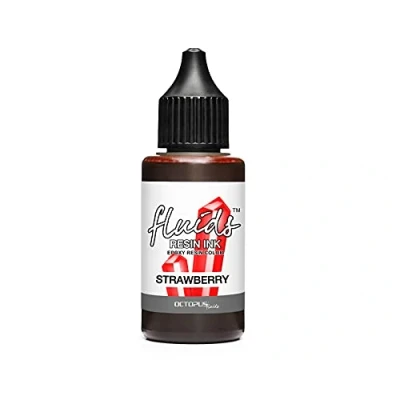 Abbildung von Octopus Fluids Resin Ink STRAWBERRY, Alcohol für Epoxidharz und UV Resin, Farbe, Harz Farbe rot, 30 ml