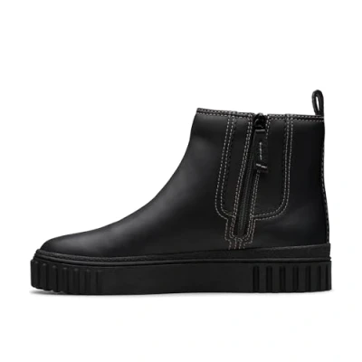 Abbildung von Clarks Damen Mayhill Top Chelsea Stiefel, Schwarzes Leder, 39 EU