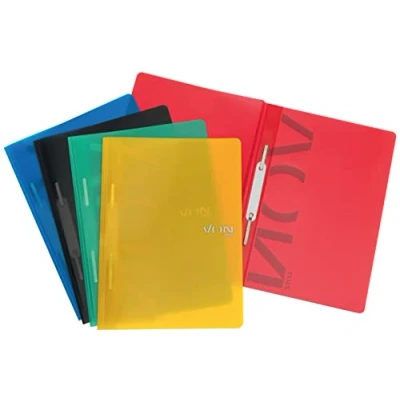 Abbildung von VON Leitz 5er Pack Schnellhefter A4, PP Kunststoff, Für 100 Blatt, Flexibler Softcover Ordner, Schule &amp; Haushalt, Mehrfarbig, 46791099