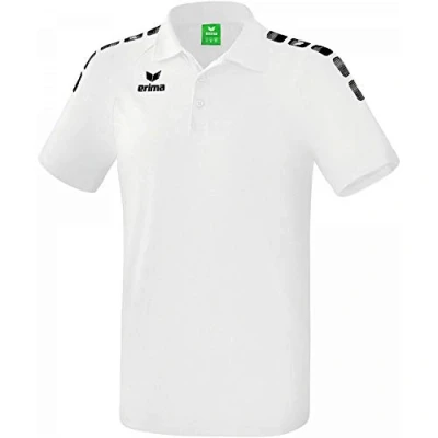 Abbildung von Erima Fussball Teamsport Essential 5C Poloshirt, Herren, Größe: Medium, Weissschwarz