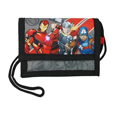 Abbildung von Theonoi Geschenkidee Kinder Geldbörse Geldbeutel Portemonnaie Brieftasche Brustbeutel (Avengers)