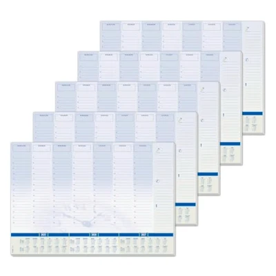 Abbildung von SIGEL HO350/5 Papier Schreibtischunterlage, ca. DIN A2 extra groß, mit aktuellem 3 Jahres Kalender, Tages und Wochenplan, 30 Blatt, 5 Stück, vegan, aus nachhaltigem