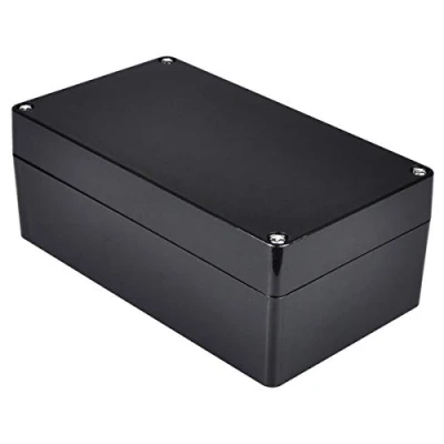 Abbildung von Therlan Elektronische Abzweigdose IP65, Elektronik Gehäuse, Wasserdicht Anschlussdose Aufputz Verteilerdose, Projekt Box Kunststoff Anschlusskasten ABS Aufputzdose (158 x 90 60 mm, Schwarz)