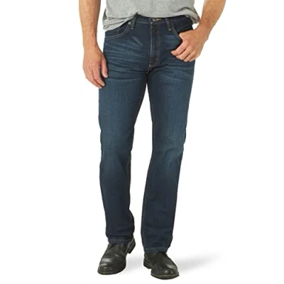 Abbildung von Wrangler Herren Stretchjeans mit normaler Passform Jeans, Geschwärztes Indigo, 42 W/30 L