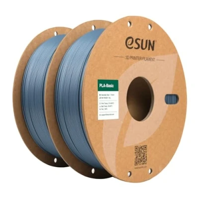 Abbildung von eSUN PLA Filament 1.75mm, Basic 3D Drucker Maßgenauigkeit +/ 0.03mm, 1KG pro Spule, 2 Spulen Druck Filament, Grau