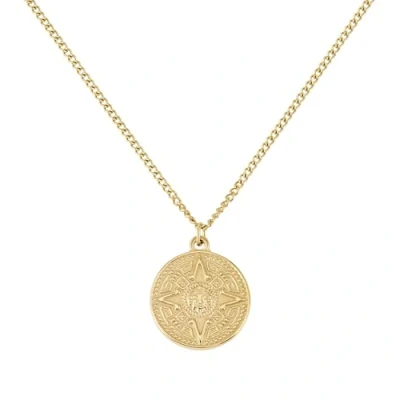 Abbildung von GD GOOD.designs Piraten Kette Damen Kompass aus wasserfestem 316L Edelstahl in 18K Gold I Piratenkette mit Anhänger