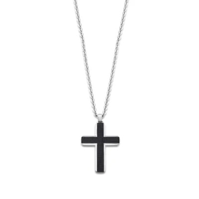 Abbildung von LOTUS STYLE LS1986 1/1 Men in Black Edelstahl 316L Kreuz 450,00 mm Herren Halskette, Edelstahl, Kein Edelstein