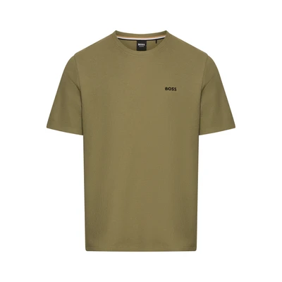 Abbildung von BOSS Waffle Nachtwäsche Shirt, Herren, Größe: Medium, Open green