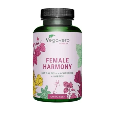 Abbildung von WECHSELJAHRE Vegavero® Meno Balance für Menopause Nachtkerze, Hopfen, Salbei, Kamille, Melisse 100% NATÜRLICH &amp; HORMONFREI Hormone Vegan