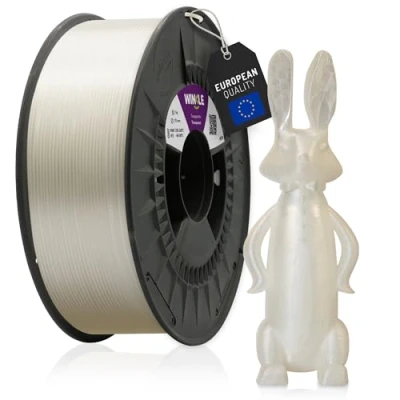 Abbildung von WINKLE Transparentes PETG Filament, 3D Drucker 2,85 mm, 1 kg, kompatibel mit den meisten Druckern, PETG, transparent, Maßgenauigkeit, Spule kg