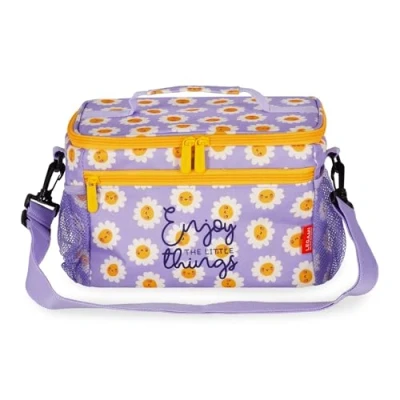Abbildung von LEGAMI Thermo Lunchtasche, wärmeisolierend, für Mittagessen, Büro, Arbeit, Lunchtasche mit großem Fassungsvermögen von 7,7 Liter, verstellbarer Schultergurt, 28 x 17 15 cm, Daisy Motiv