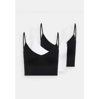 Abbildung von ONLY Onlvicky V NECK 3 PACK Bustier, Damen, Größe: L/XL, Black/bright white