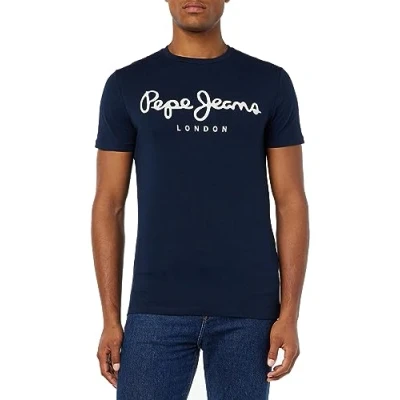 Abbildung von Pepe Jeans Herren Original Stretch N T Shirt, 595marineblau, XXL EU