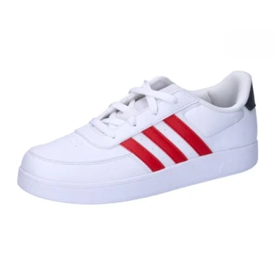 Abbildung von adidas Breaknet Lifestyle Court Lace Shoes Tennisschuhe, Cloud White Better Scarlet Carbon, 33 EU