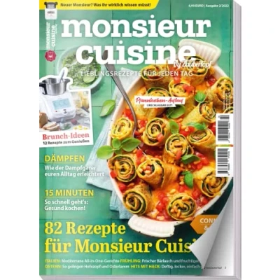 Abbildung von Monsieur Cuisine by mein Zaubertopf 02/22 : 82 Rezepte für Brunch Ideen zu Ostern , schnell und gesund Kochen Connect &amp; Plus
