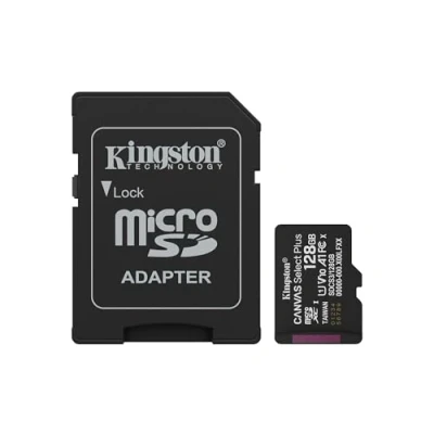 Abbildung von Kingston Canvas Select Plus microSD Speicherkarte 128GB microSDXC Gen3 150MB/s A1 Einschließlich SD Adapter SDCS3/128GB