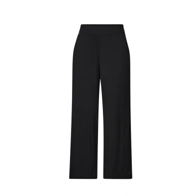 Abbildung von STREET ONE Damen A379432 Wide Leg Jersey Hose, Schwarz, 36W / 26L