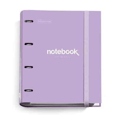 Abbildung von Miquelrius Ringbuch Notebook Messages, Ordner mit 4 Ringen + zusätzlichen 100 Blatt A4 5 mm kariert, 90 g, Trennblättern und Umschlag, Limettengrün