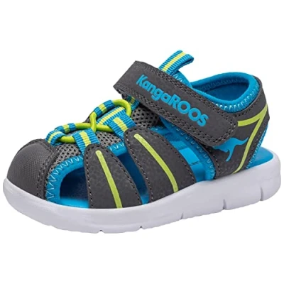 Abbildung von KangaROOS Unisex Kinder K tiffy Sandale, Steel Grey/Lime, 21 EU