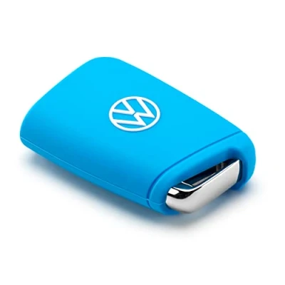 Abbildung von Volkswagen 000087012AN3H1 Schlüsselcover Silikon Schlüsselblende, hellblau, mit VW Logo
