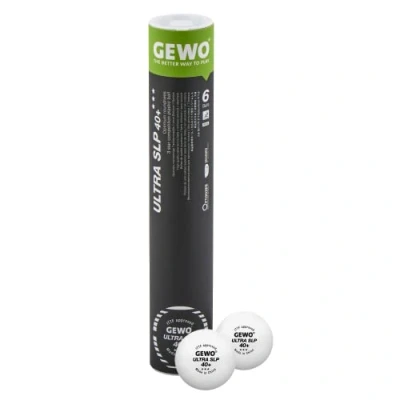 Abbildung von GEWO Ultra SLP Tischtennisbälle 3 Sterne Tischtennis Ball aus Plastik 40+ ohne Naht ITTF zertifizierte Wettkampf Bälle 6 hochwertige Profi Tischtennisbälle, weiß, 40+mm Durchmesser
