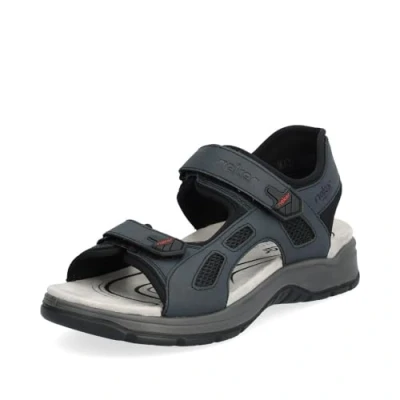 Abbildung von Rieker Herren Klassische Sandalen 26955, Männer Sandalen,Sandaletten,klettsandalen,bequem,Sommerschuhe,Freizeitschuhe,blau (14),40 EU / 6.5 UK