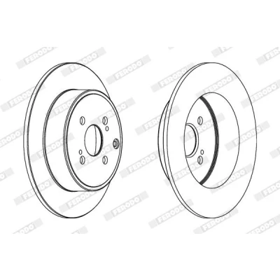 Abbildung von FERODO PREMIER DDF1421C Bremsscheibe 279 9 4 voll beschichtet ohne Schrauben TOYOTA: Corolla IX Hatchback, Station Wagon, Saloon