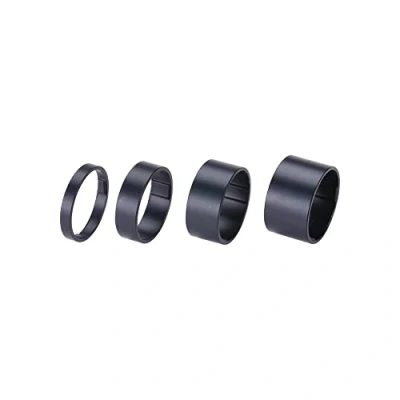 Abbildung von BBB Cycling Spacers LightSpace 5/10/15/20mm Steuersatz Fahrrad Ultraleight Aluminium Matt Schwarz Spacern Set Aus 4 Abstanhalter, Black, 1.1/8 inch