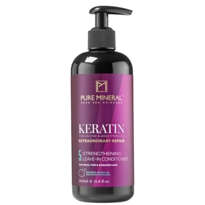 Abbildung von Pure Mineral Keratin Conditioner Ohne Ausspülen für strahlendes Haar Feuchtigkeitsspendend, entwirrend, schützend Sulfate, Parabene, Petrolate 350ml