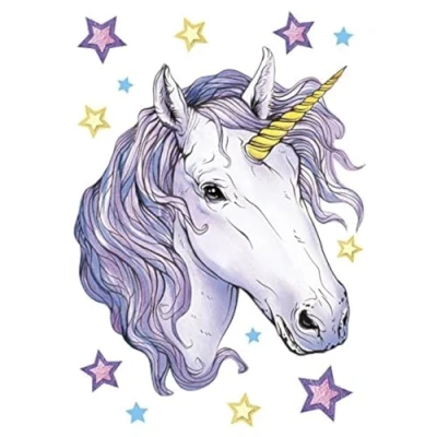 Abbildung von Ideen mit Herz Color Bügeltransfers, DIN A4, Einhorn: Moonlight Textilien wie T Shirts &amp; Taschen Bügelmotiven verzieren Bilder schnell einfach aufbügeln DIY Textildesign