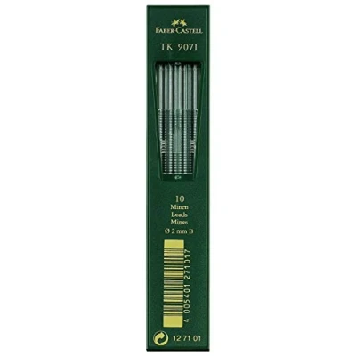 Abbildung von FABER CASTELL 127101 10 Fallminen TK 9071, Minenstärke: 2 mm, Härtegrad: B