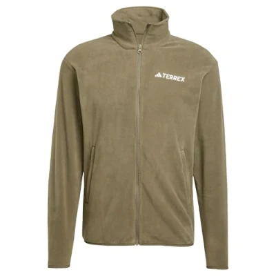 Abbildung von Adidas Terrex Multi Essentials FULL ZIP Fleecejacke, Herren, Größe: 3XL, Olive strata