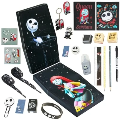 Abbildung von Disney The Nightmare Before Christmas, Adventskalender 2024 für Damen, Teenager Weihnachtskalender(Schwarz)