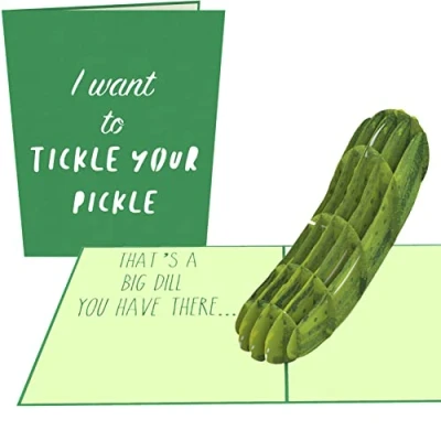 Abbildung von PopLife Freche Pickle 3D Pop Up Karte Valentinstagskarte für jedermann, einfach so, Vatertag, Glückwunsch, Happy Birthday, lustige ihn, Abschluss, Spaß Gute Besserung der Soon