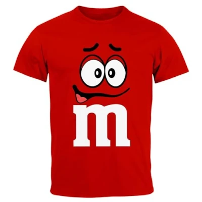 Abbildung von MoonWorks® Herren T Shirt Fasching Karneval M Aufdruck Gruppen Kostüm Verkleidung Last Minute Faschingskostüme Männer Funshirt 3 rot XL