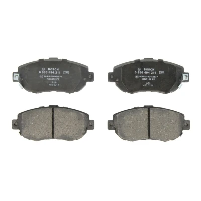 Abbildung von BOSCH 0 986 494 211 Bremsbelagsatz Low Metallic mit akustischer Verschleißwarnung Anti Quietsch Blech LEXUS: IS I Sportcross, Saloon, RX III