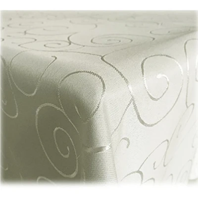 Abbildung von JEMIDI Tischdecke Ornamente Seidenglanz Edel Tisch Decke Tafeldecke 31 Größen und 7 Farben Campagner 110x160