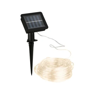 Abbildung von BRILONER LED Strip Solar 10 Meter, Warmweißes Licht, Spitzwassergeschützte Lichterkette Aussen, Streifen mit 2 Lichtmodi, Schlauch Outdoor, Band Solar, Weiß