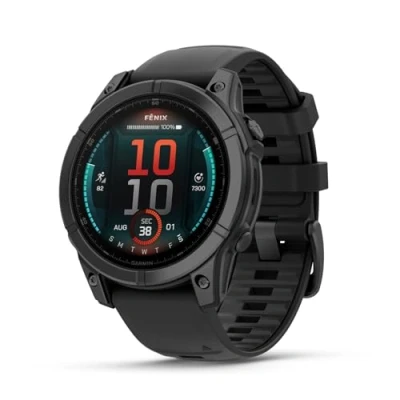 Abbildung von Garmin fēnix E 47mm Multisport Smartwatch mit 1,3&quot; AMOLED Touch /Tastendisplay, TOPO Karten, über 80 vorinstallierte Sport Apps, Music Pay