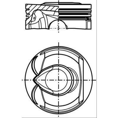 Abbildung von MAHLE ORIGINAL 039 PI 00123 000 Kolben 77,0 PEUGEOT: 207 Hatchback, RCZ Coupe, MINI: Hatchback