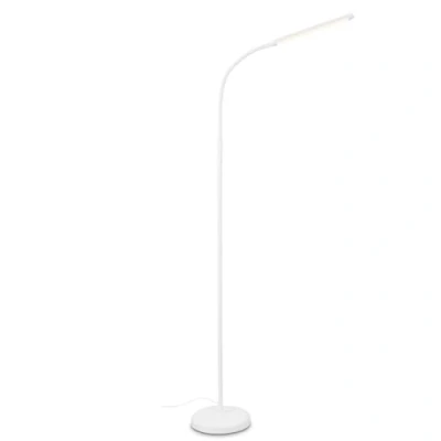 Abbildung von BRILONER LED Stehlampe dimmbar als Deko im Wohnzimmer und Leselampe, Schwenkbare Lampe, Wohnzimmerlampe, Touch, Indirekte Beleuchtung, Weiß