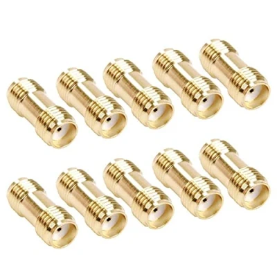Abbildung von TengKo SMA Buchse auf Stecker RF Koaxial Adapter Vergoldung für Wi Fi Antenne Repeater Funk Signal Verlängerungskabel (10 Pack)