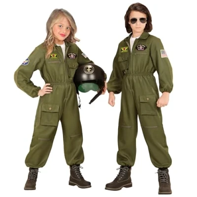 Abbildung von W WIDMANN MILANO Party Fashion Kinderkostüm Kampfjetpilot, Overall, Pilot, Uniform, Faschingskostüme