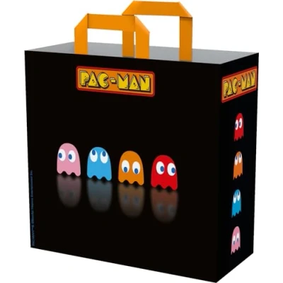 Abbildung von Konix Pac Man Einkaufstasche 40 x 45 20 cm Recyceltes Material Schwarz