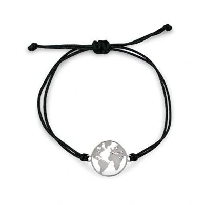 Abbildung von Nuoli® Weltkugel Armband Silber (verstellbar bis 20 cm) Welt Damen mit Erde Anhänger