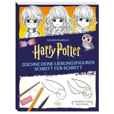 Abbildung von Aus den Filmen zu Harry Potter: Zeichne deine Lieblingsfiguren Schritt für