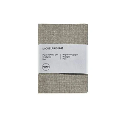 Abbildung von Miquelrius Recycling Notizbuch, Einband aus Papier mit Leinenoptik, Größe A5, 148 x 210 mm, 96 Seiten glatt 90 g/m² in Elfenbeinfarben, Leinen Design