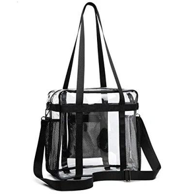 Abbildung von SPEEDEVE Transparent Handtasche wasserdichte Umhängetasche für Männer und Frauen,Schwarz