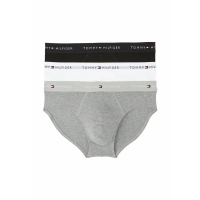 Abbildung von Tommy Hilfiger Signature 3 PACK Slip, Herren, Größe: Small, Mid hthr blck th wht